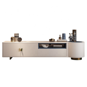 New Design Flatette Furniture Designs Two Meter Living Room <strong>White</strong> Display Modern <strong>TV</strong> <strong>Stand</strong> - Product Image 6