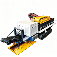 Séparateur de boue et de pierres Rhine Crawler 80-150t/h, installation de pré-cassage avec moteur à engrenages PLC pour sol, roche, sable, économique et facile à utiliser