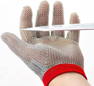 Gants en maille de chaîne en acier inoxydable 304 316 résistants aux coupures pour boucher, transformation de la viande, protection de l'industrie alimentaire - Product Image 2