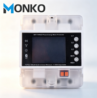 Compteur d'énergie WiFi triphasé MONKO |   Bidirectionnel 100A |   (0,5% + 2) Précision |   Surtension/Sous-tension, fuite de courant