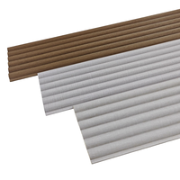 Panneau de grille WPC 106, lambris creux en composite bois-plastique, moderne, imperméable, pour salle de bain, salon, écran décoratif, revêtement mural