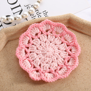 2025 maßge schneiderte Wave Lace Tisch Untersetzer Matte Stoff Häkeln Gestrickt Bunt en Yard Tee Kaffeetasse Matte Pad für den täglichen Gebrauch - Product Image 3