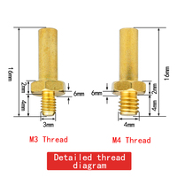 Songdao M3/M4NTC Copper Thermistor Temperature Sensor IP68 Waterproof & Oil Proof 4mm Probe OEM/ODM 10K 50K 100K 1 Year Warranty