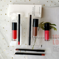 Kualitas tinggi 23 warna tahan lama krim Lipliner Lipstik Set Makeup grosir Vegan tahan air lipstik Lip Liner kit bibir