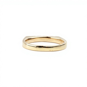 Wholesale 10K 14K 18K Solid Gold Round Cut Lab Grown Diamond <b>Signet</b> <b>Ring</b> Wedding Band Five Stone Diamond <b>Ring</b> Stacking Gold <b>Ring</b> - Product Image 4