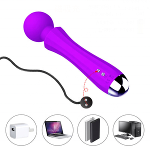 Potente massaggiatore vibratore Silicone AV bacchetta massaggio per coppia piacere lesbica giocattolo del sesso flessibile - Product Image 6