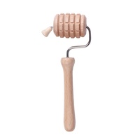 Lot de 4 outils de massage en bois de hêtre massif : ventouse de massage, Gua Sha, rouleau musculaire et masseur de tête 42x12x12cm Guangdong