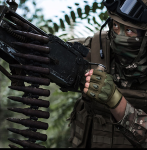 تنوعا الصيف صالة الألعاب الرياضية في الهواء الطلق والعتاد نصف الاصبع قفازات تكتيكية لينة المطاط مفصل وسادة صدمات النخيل الحشو قفازات الصيد - Product Image 4