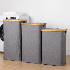 Cesto de Ropa Plegable de Tela Oxford, Organizador de Ropa Rectangular Plegable para Baño, Tipo Vertical - Product Image 1