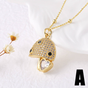 <span class=keywords><strong>BD</strong></span>-L4555 populaire champignon colliers pour cadeaux fleur colliers 18k plaqué or <span class=keywords><strong>avion</strong></span> colliers - Product Image 4