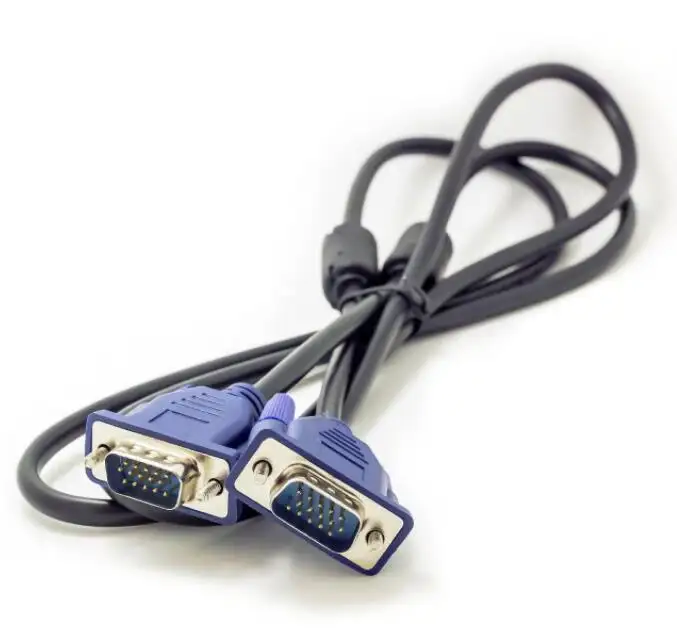 VGA monitör kablosu 5 metre erkek kablo 1080P Full HD yüksek çözünürlüklü TV bilgisayar için projektör-mavi