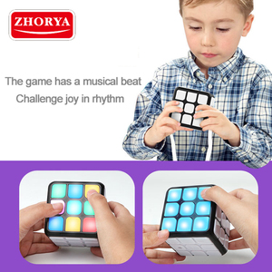 Zhorya 4 IN 1 Elektronisches Würfel gedächtnis Gehirn trainings spielzeug STEM Educational Flash ing Musical Plastic Magic Puzzle <span class=keywords><strong>Cube</strong></span> für Kinder - Product Image 4