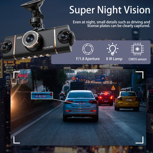 Cámara para Auto 1080P Full HD, Lente Gran Angular de 170 Grados F2.0 con Wifi, Grabación Delantera Izquierda, Derecha y Trasera para Uso en Vehículos - Product Image 3