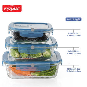 Recipientes de Vidrio para Almacenamiento Pyglass con Diseño de Escamas de Dragón, Tapas Herméticas con Cierre a Presión, Recipientes para Preparación de Comidas y Loncheras - Product Image 4