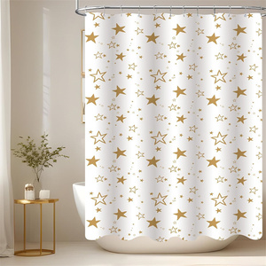 Stella stampata tenda da doccia in poliestere tenda da doccia impermeabile per il <span class=keywords><strong>bagno</strong></span> - Product Image 1