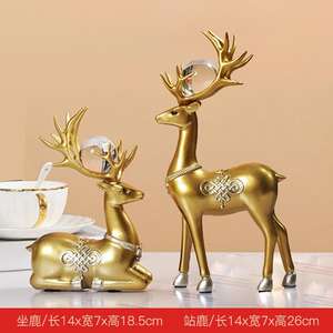 2025 nuevo chino de gama alta TV vino comedor gabinete lateral luz resina de lujo artesanía escultura para sala de estar porche inauguración de la casa - Product Image 4