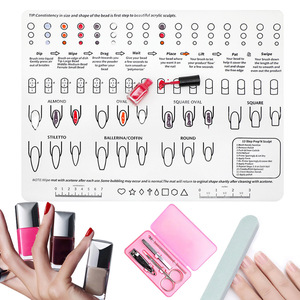 Alfombrilla de Silicona para Práctica de Arte de Uñas, Guí<span class=keywords><strong>a</strong></span> de Escultura Acrílica, Lámina de Entrenamiento de Uñas, Almohadilla de Silicona para <span class=keywords><strong>Manicura</strong></span> para Técnicos de Salón de Uñas - Product Image 1