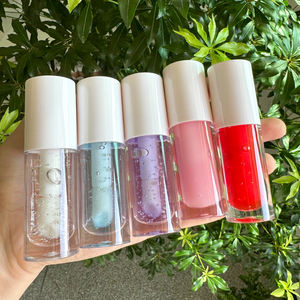 Rosa graziosa vitamina E labbra trasparente con logo personalizzato con profumo di frutta olio per labbra con etichetta privata - Product Image 2