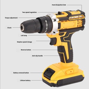 Kit d'outils de perçage sans fil 18V avec batterie au lithium, ensemble de perceuses électriques à double batterie, outils à main, accessoires, boîte pour réparation domestique DIY - Product Image 3