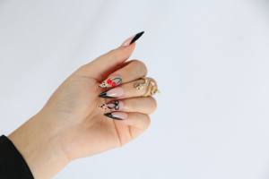 Uñas Postizas Modernas y Elegantes con Diseño Cuadrado en Material ABS para Uso en los Dedos, Estilo Adecuado para la Oficina - Product Image 3