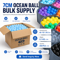 Balles de piscine à balles certifiées CE CPC ASTM EN71, 7 cm, en PE vierge sans BPA, en plastique souple, pour projets de vente en gros de jouets gonflables