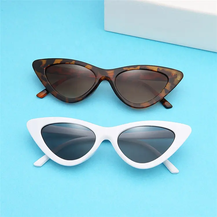 New arrival personality sun glasses uv400 fashion leopard frame shades retro ladies small cat eye sunglasses