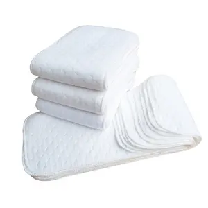 10 Pz/set Riutilizzabili Pannolini per bambini Pannolini di Stoffa 3 Strati Inserto 100% Cotone Lavabile Cura Del Bambino Eco-Friendly Pannolino