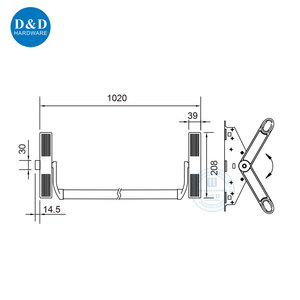Vật Liệu Thép Đen Đỏ Nhiệm Vụ Nặng Nề 200Kg Rim Loại Cảm Ứng Thanh Khóa <span class=keywords><strong>Panic</strong></span> Thoát Cửa Phần Cứng - Product Image 6
