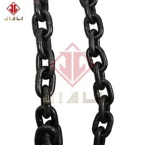 Grado g80 sollevamento catena di ferro lega di ferro rotondo catena di sollevamento a maglia corta En818-2 collegamento a catena per il sollevamento
