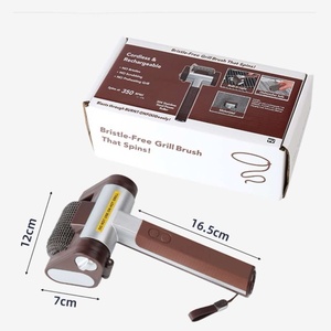 Cepillo Eléctrico para Parrilla <span class=keywords><strong>SiXi</strong></span> de Acero Inoxidable 304, Giratorio, Recargable, con Mango Largo y Duradero, Herramienta para Limpiar Barbacoas - Product Image 3