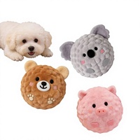 Mini jouet sonore en peluche élastique pour animaux de compagnie, pour chiens et chats, anti-ennui, résistant aux morsures, interactif, à rebond lent, anti-stress