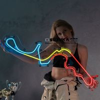 Enseigne néon LED personnalisée avec carte du circuit de Monaco, design gratuit du fabricant, pour la décoration de garage et de bar, enseignes néon LED sur mesure