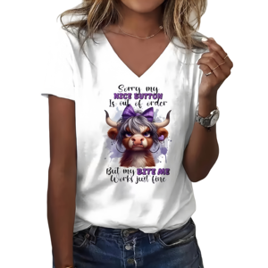 Camisetas Deportivas de Mujer de Manga Corta, 100% Algodón, Tejido Casual, Impresión Digital, Corte Regular, Secado Rápido, Ecológicas - Product Image 3