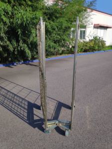 2 पक्षीय फोल्डेबल गैल्वेनाइज्ड सुपरमार्केट रोल पिंजरे कंटेनर ढहने योग्य नेस्टेबल रोलिंग कंटेनर ट्रॉली - Product Image 6