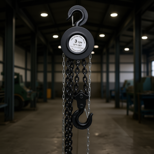 Palans à chaîne manuels, capacité 5T, construction en acier de 10 pieds, équipement de levage robuste noir - Product Image 2