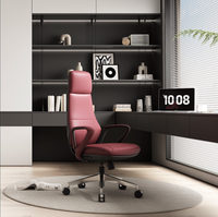 Chaise de bureau ergonomique, mobilier de maison moderne et populaire, chaise de bureau ergonomique en cuir pour l'étude, la bibliothèque privée