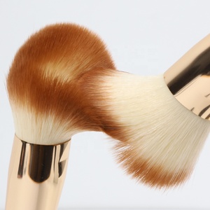 10 piezas de corrector Popular Taklon ecológico grueso mejor revisado Natural crea tu propio cepillo de maquillaje negro de venta completa plana - Product Image 3