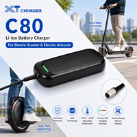 Chargeur de batterie Li-ion pour trottinette électrique C80 et monocycle, 90-264V, conception sans ventilateur universelle avec protection contre le courant inversé, FCC