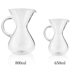 Cafetera portátil de vidrio de borosilicato con filtro de acero inoxidable, máquina para café, 8 tazas - Product Image 3