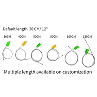 Scellés de câble antivol à usage unique YC-S001, corps de verrouillage en acier, revêtement ABS, diamètre 1,8 mm, résistance à la traction 980N pour l'énergie publique