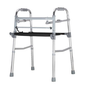 カスタム医療病院アルミニウム大人高齢者高齢者直立歩行器歩行器折りたたみフレームシートウォーキングエイド障害者用 - Product Image 1