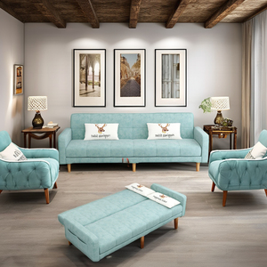 Sofá Cama <span class=keywords><strong>de</strong></span> Cuero Moderno y Simple <span class=keywords><strong>de</strong></span> Doble Uso para Sala <span class=keywords><strong>de</strong></span> Estar, para <span class=keywords><strong>Apartamentos</strong></span> <span class=keywords><strong>de</strong></span> <span class=keywords><strong>Alquiler</strong></span>, Plegable, <span class=keywords><strong>de</strong></span> Tela, Conjunto <span class=keywords><strong>de</strong></span> Sillón Individual - Product Image 1