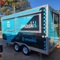 Chariot de camions de nourriture burger personnalisé remorque alimentaire mobile cuisine USA standard utilisé caravane camion de nourriture à vendre