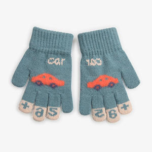 Sewingman J151 5-10 Vieux Enfants Enfants de Bande Dessinée Petite <span class=keywords><strong>Voiture</strong></span> Jacquard Tricot D'hiver Gants - Product Image 2