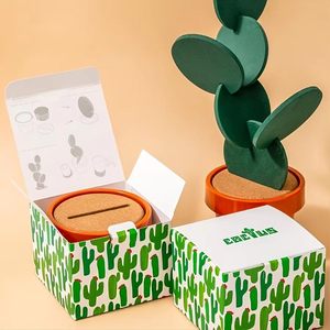 Posavasos Creativo <span class=keywords><strong>de</strong></span> <span class=keywords><strong>Corcho</strong></span> con Diseño <span class=keywords><strong>de</strong></span> Cactus, Antideslizante, Aislante del Calor, Portátil, DIY, Reutilizable, <span class=keywords><strong>para</strong></span> <span class=keywords><strong>Mesa</strong></span> <span class=keywords><strong>de</strong></span> Té, Café y Accesorios <span class=keywords><strong>de</strong></span> <span class=keywords><strong>Mesa</strong></span> - Product Image 1