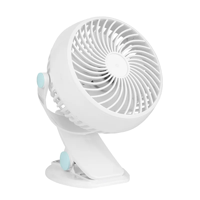 New Rotate 360 degrees USB Rechargeable Small Fan Mini Clip Fan Office Desktop Fan