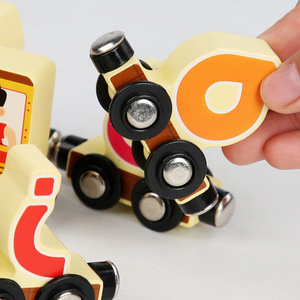Bambini Montessori lettere arabiche gioco di apprendimento educativo rimorchio giocattolo per bambini russo cognizione gioco di legno treno arabico Set giocattoli - Product Image 6