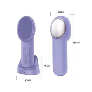 Brosse nettoyante pour le visage rechargeable et étanche, vibration ultrasonique, chaleur, nettoyage en profondeur des pores, soin de la peau, outil portable - Product Image 2