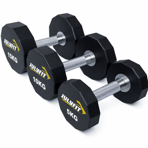 Manubrio Esagonale In Gomma 60 Lbs (27 Kg) – Singolo – Attrezzatura Fitness Nuova