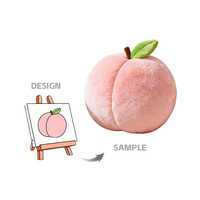 Oreiller de canapé en peluche mignon en peluche sur mesure oreiller de pomme pêche jouet en peluche de fruits drôles